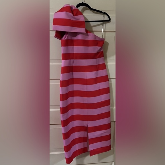 Anthropologie Sachin & Babi Fiona One-Shoulder Striped Tafetta Midi Dress - Picture 11 of 11